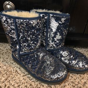 Blue & Silver sequin UGGS!